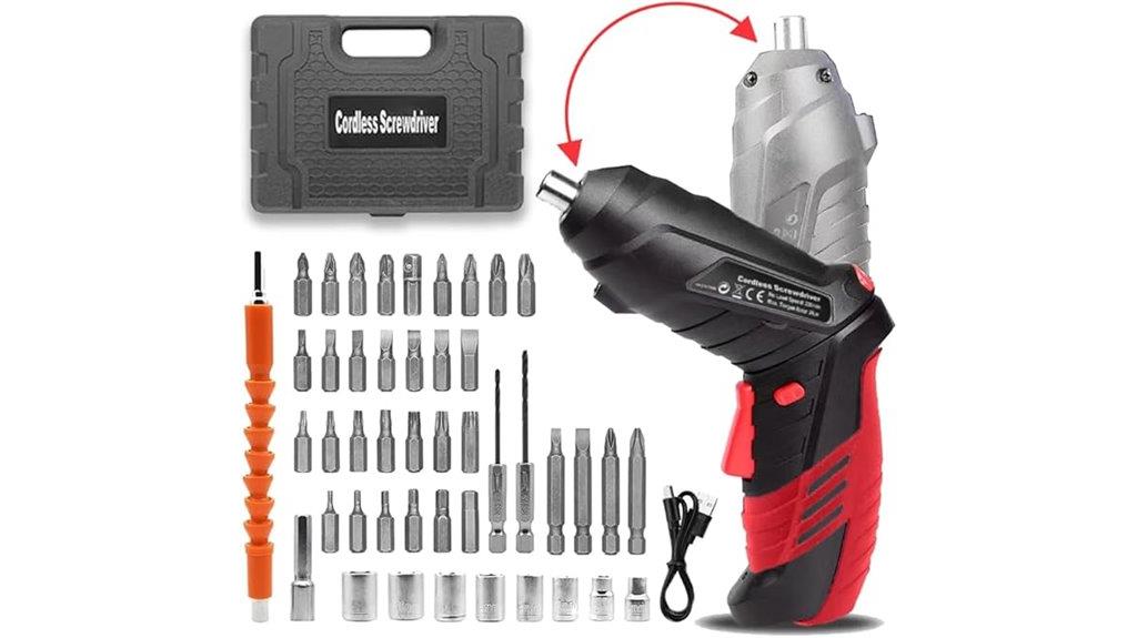 cordless screwdriver with bits