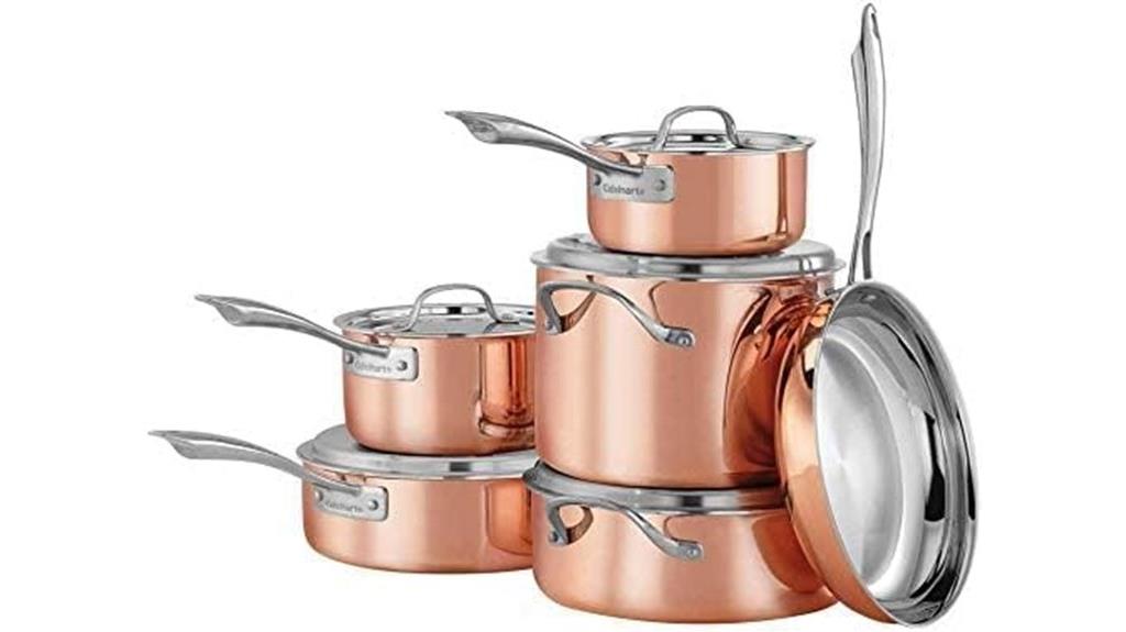 cuisinart 11 piece copper cookware