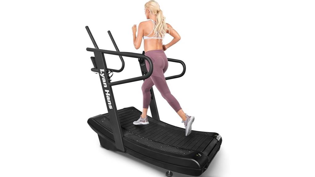 curved treadmill with lcd