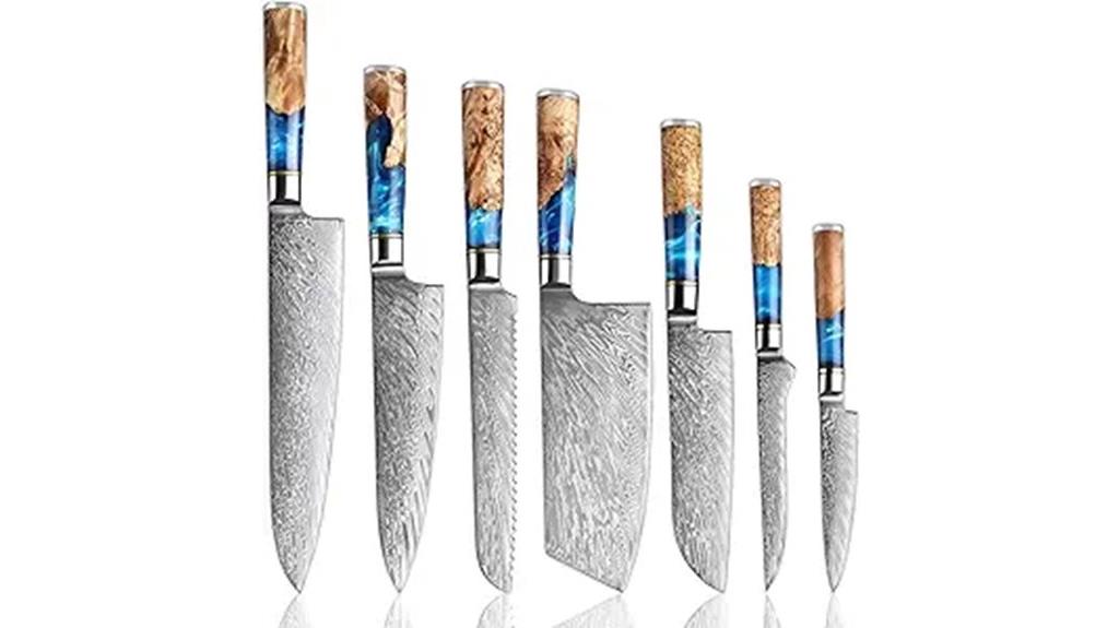damascus knife set