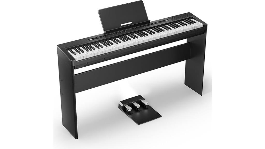 digital piano with 88 keys
