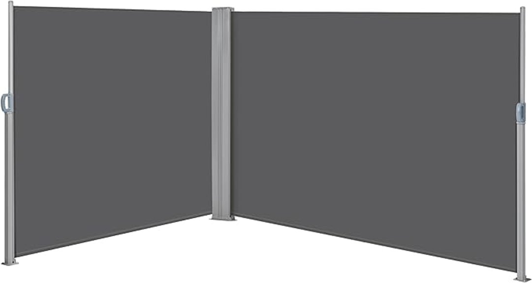 double retractable patio awning
