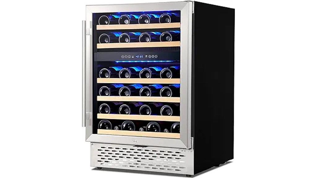 dual zone wine cooler