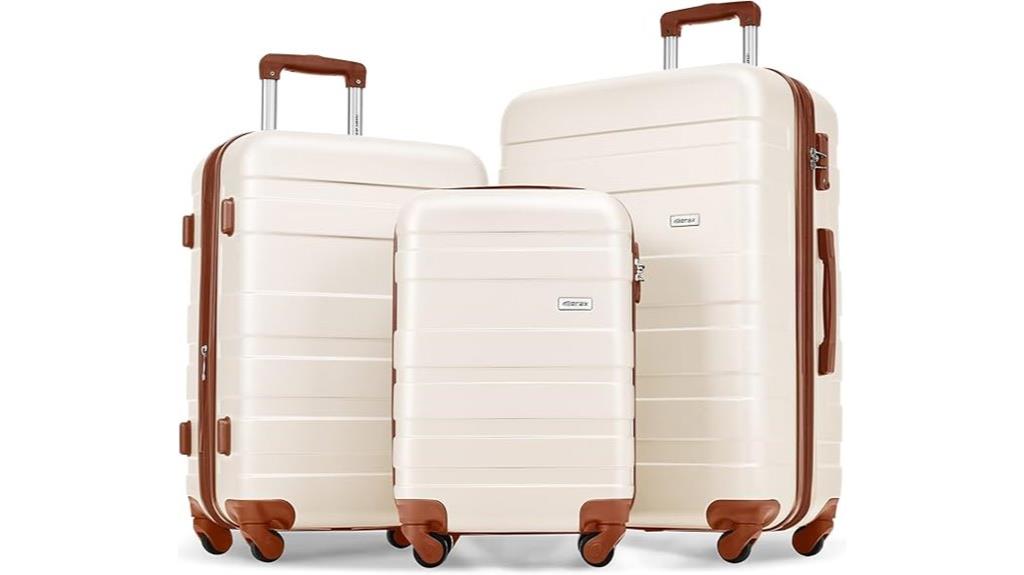 durable abs luggage set