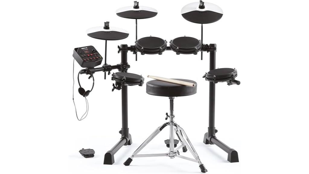 electric drum kit with mesh pads