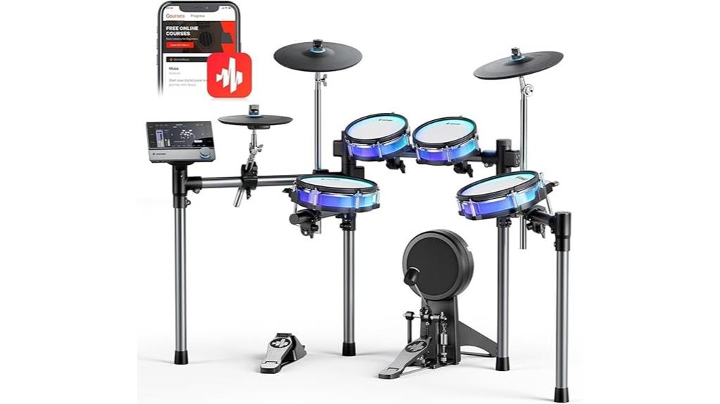 electric drum set with touchscreen