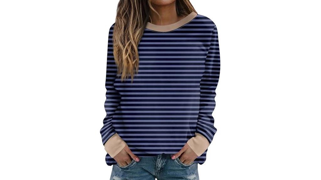 fall striped long sleeve shirts