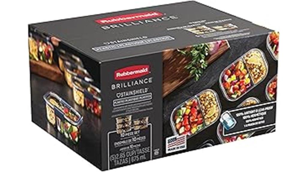 five pack clear storage containers