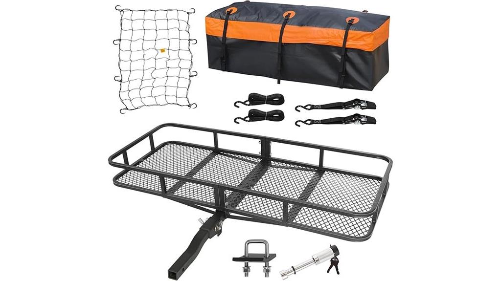 foldable hitch cargo basket