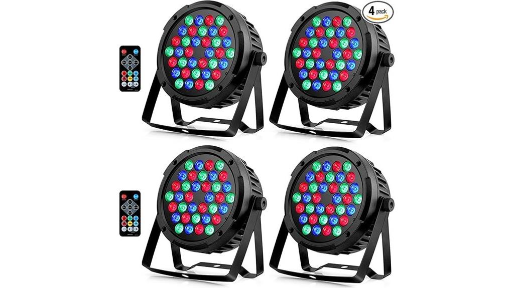 four led rgb par lights
