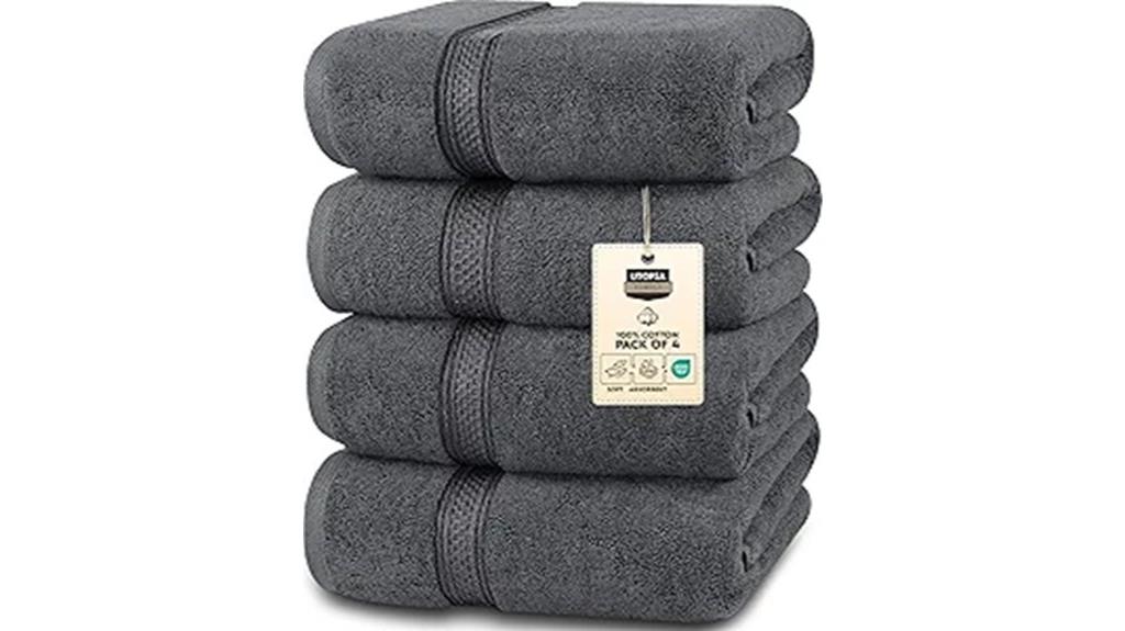 four pack luxurious bath towels