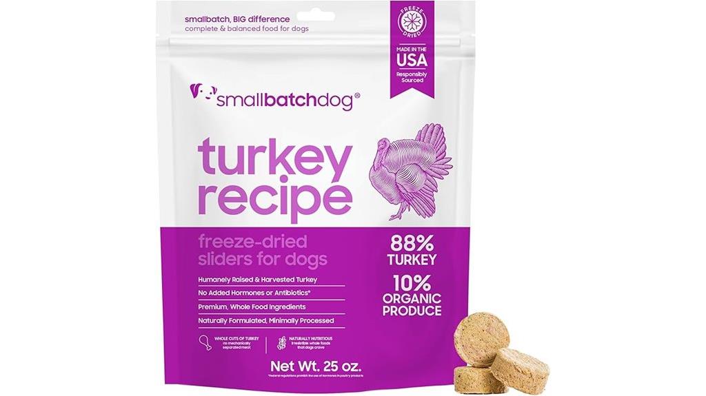 freeze dried turkey dog food