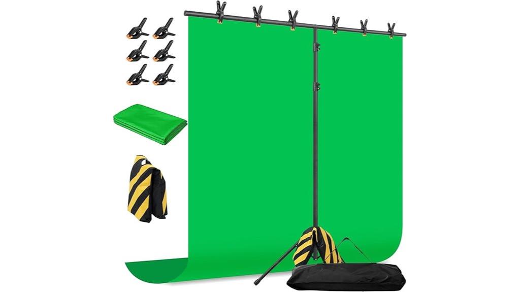 green screen stand setup