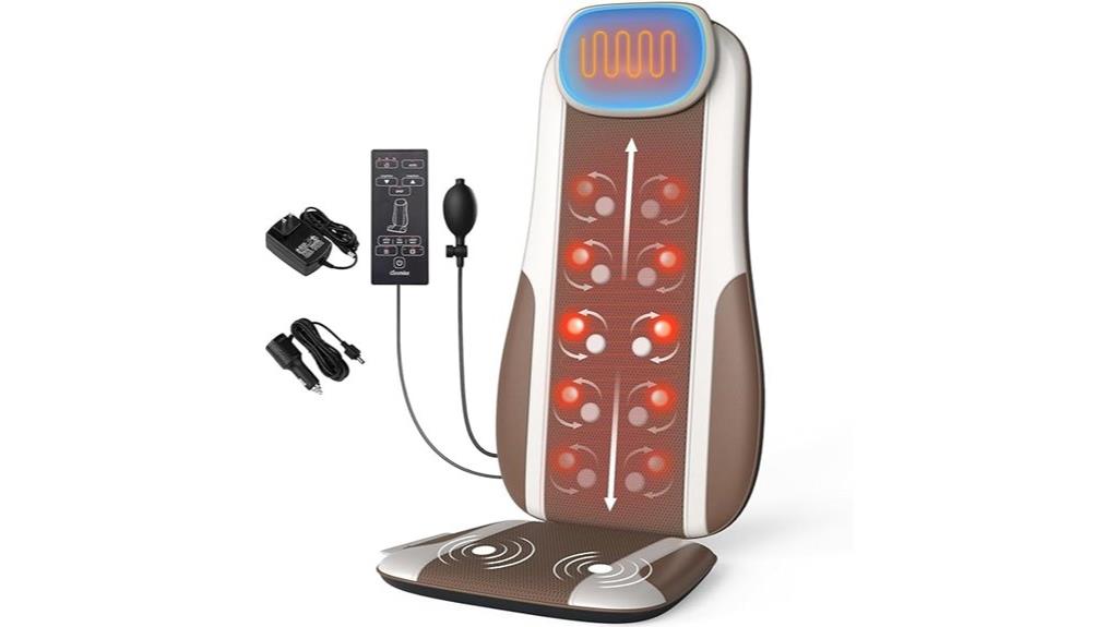 heated shiatsu back massager