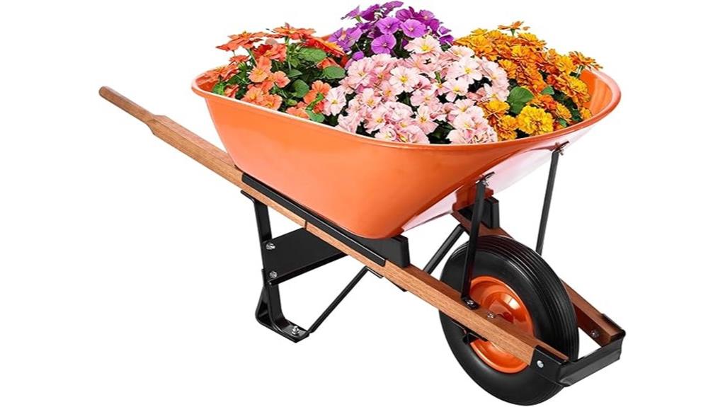 heavy duty large capacity wheelbarrow