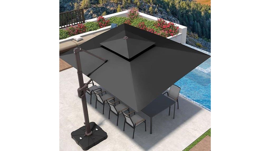 heavy duty rotating patio umbrella