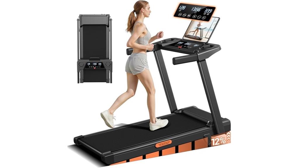 incline portable treadmill handle