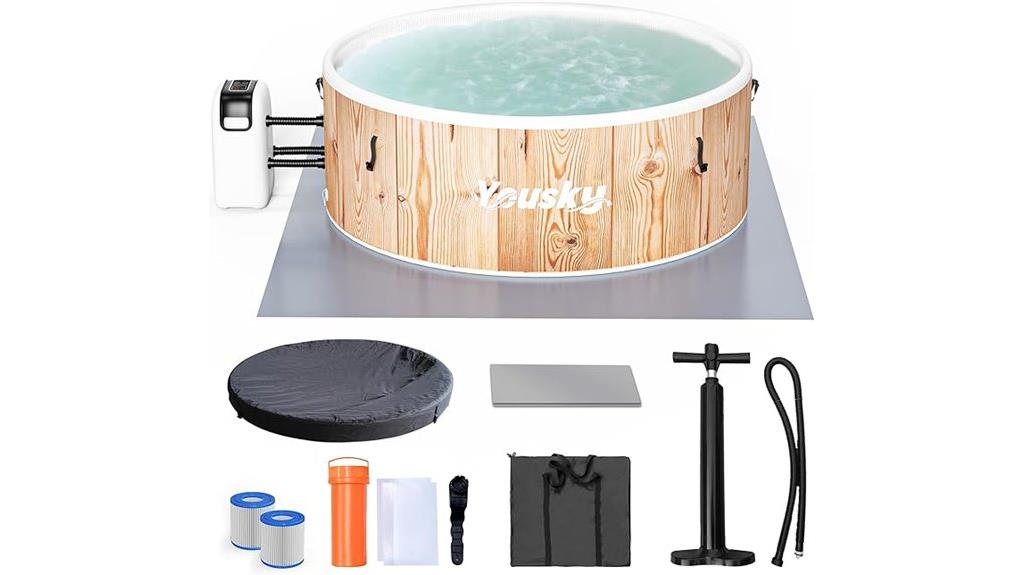 inflatable hot tub with jets