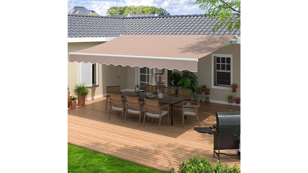 large 13x8 ft sun shade