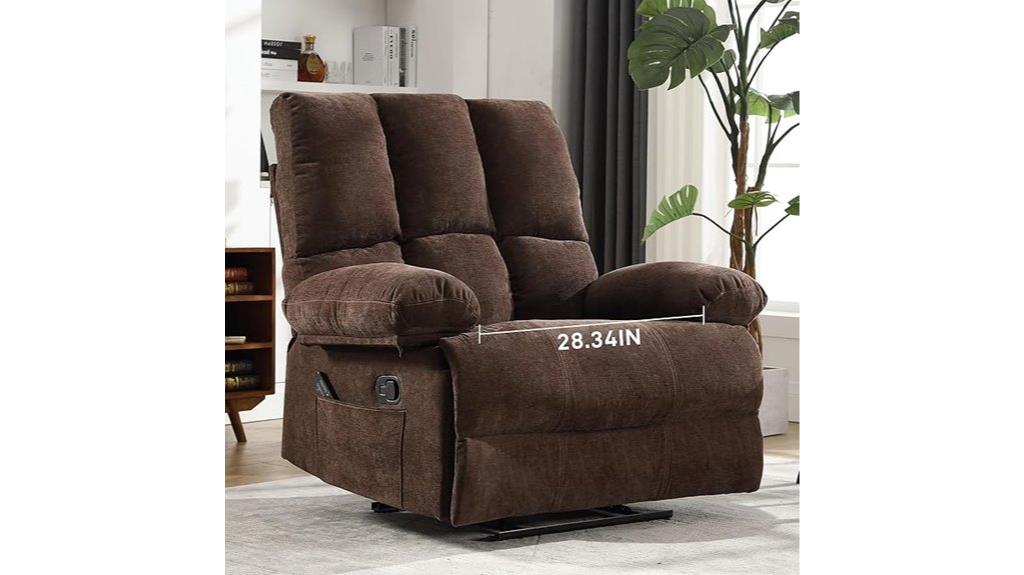 large adult recliner with lumbar