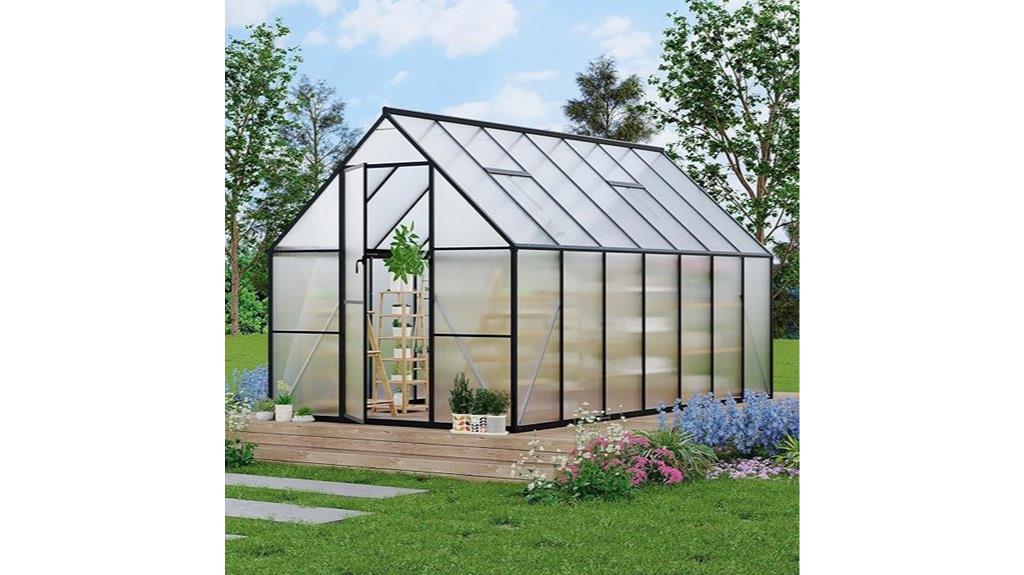 large aluminum greenhouse