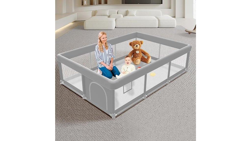 large baby playpen with gate