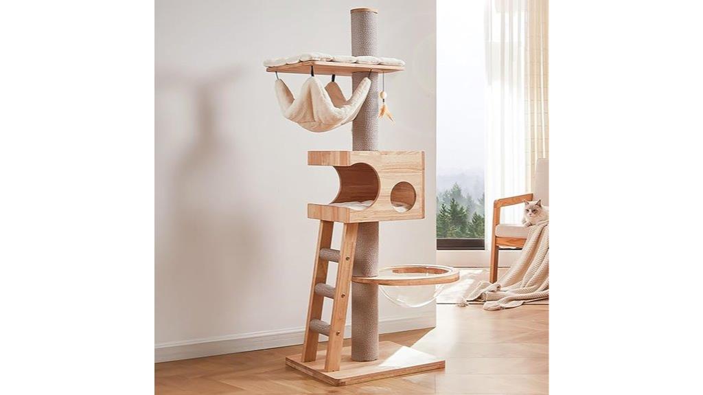 large cat tree with hammock