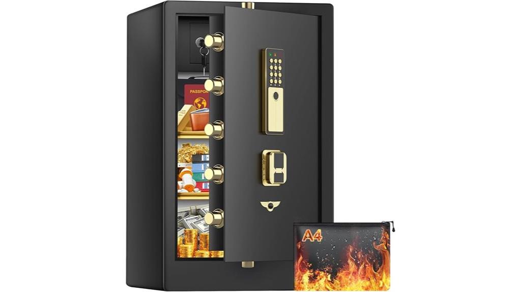 large fireproof safe with lock