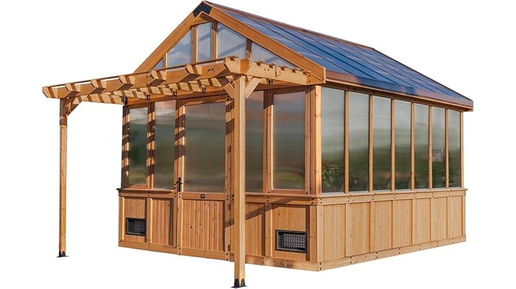 large green backyard greenhouse
