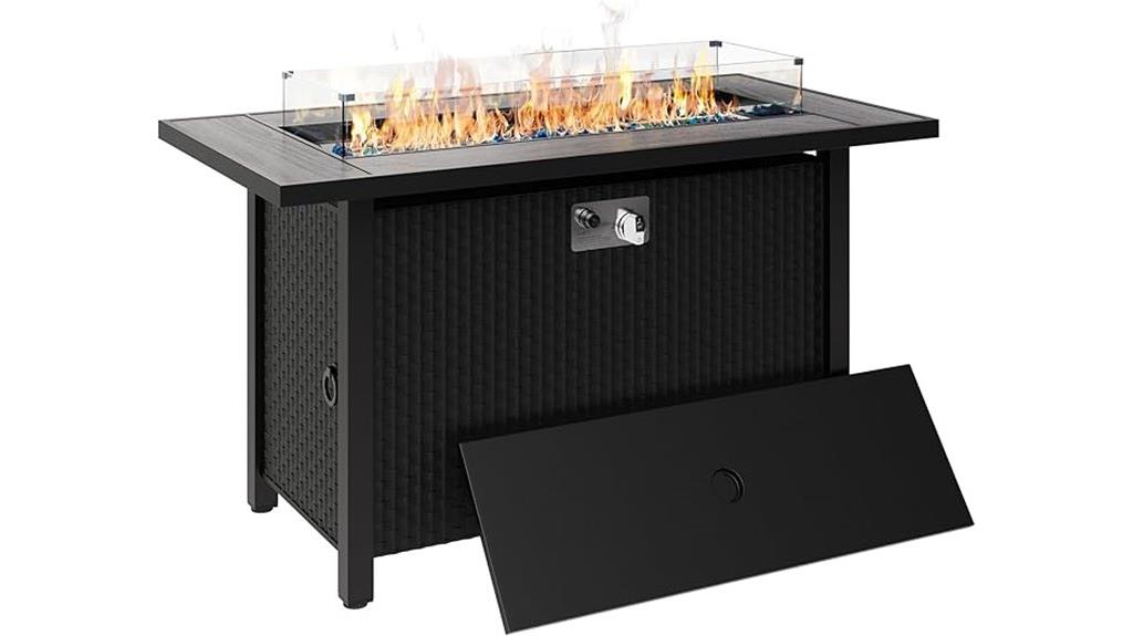 large outdoor propane fire pit