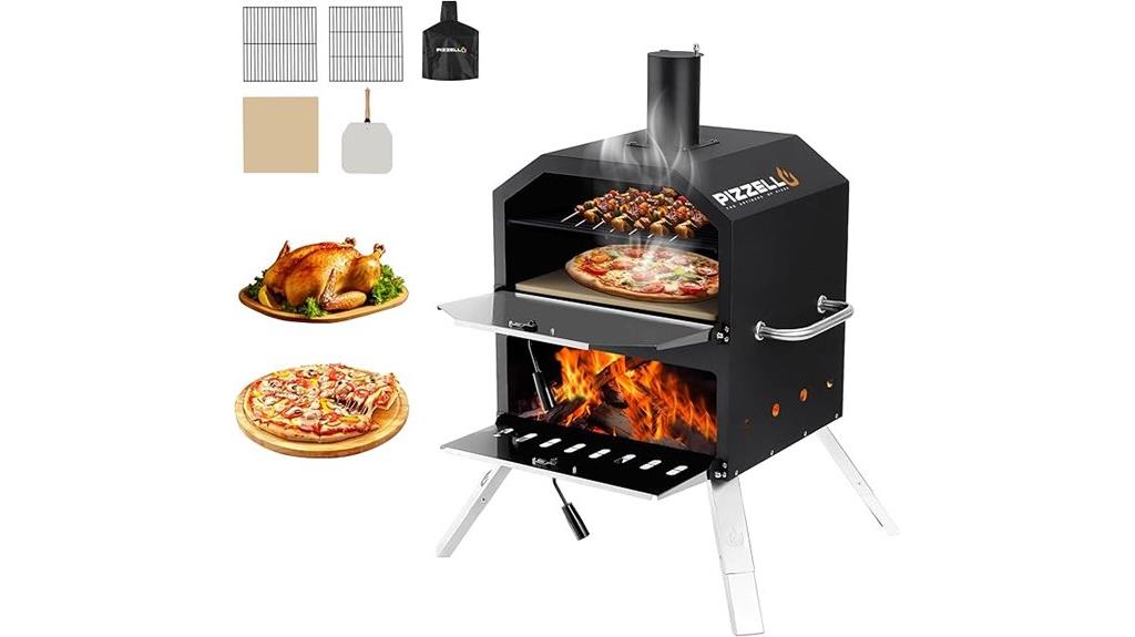 large outdoor wood fired pizza oven