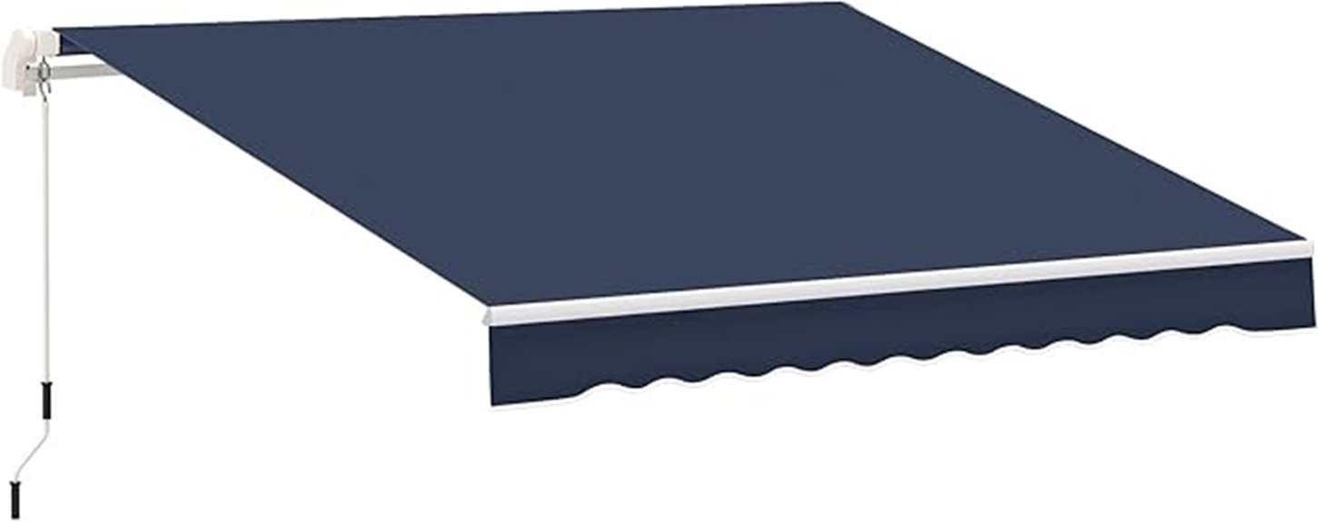 large retractable patio awning