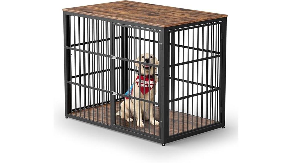 large three door dog crate