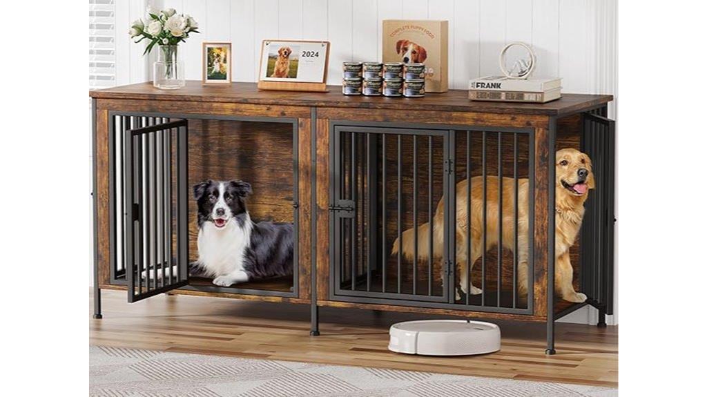 large wooden dog crate