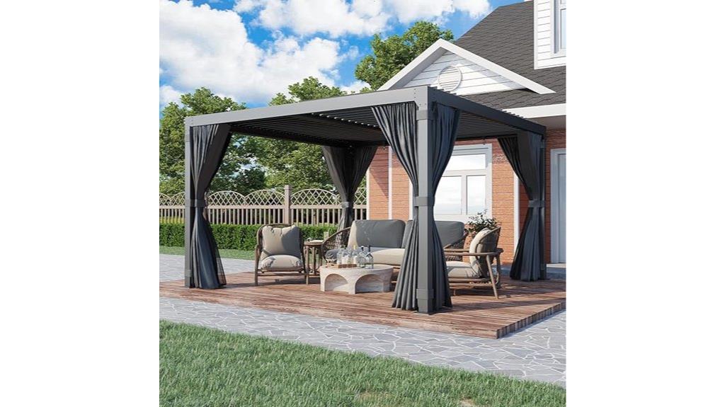 louvered aluminum pergola