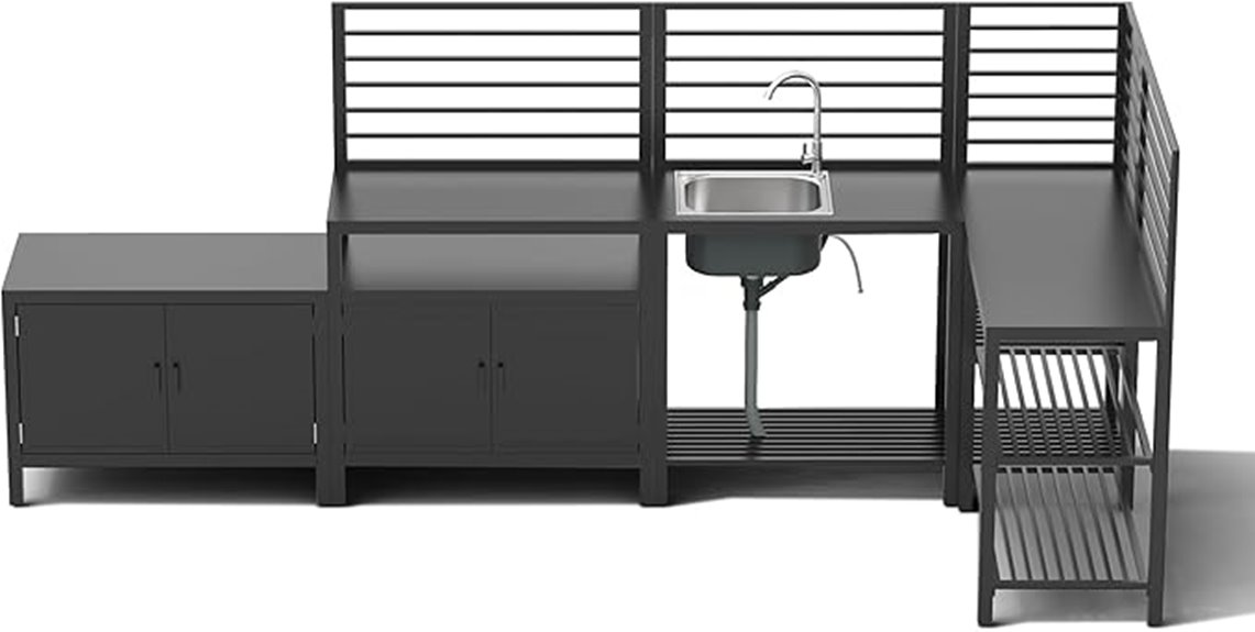 modular outdoor kitchen set