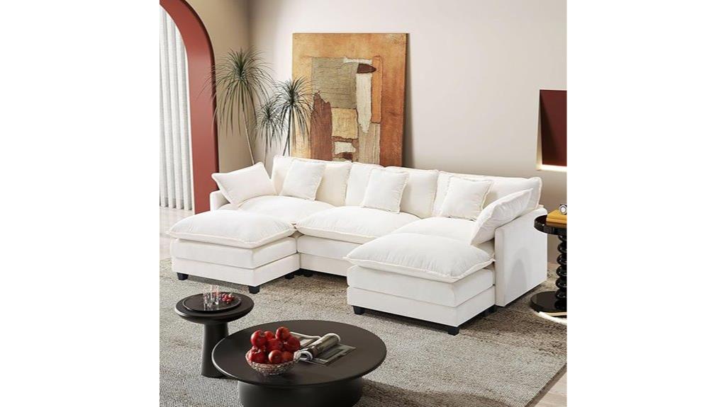 modular u shaped couch