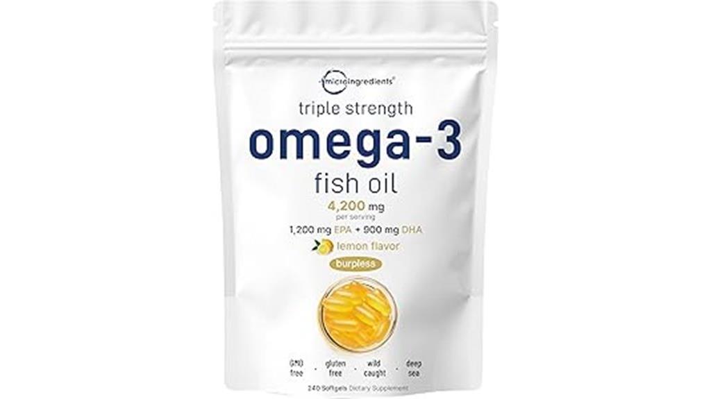 omega 3 fish oil softgels