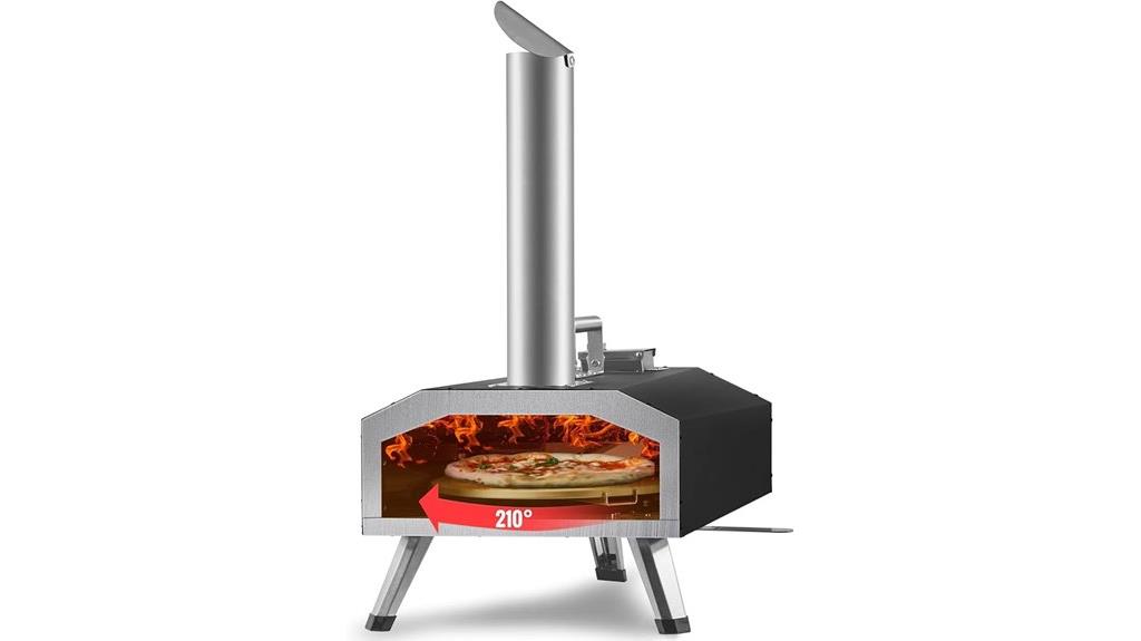 outdoor 12 inch multi fuel pizza oven
