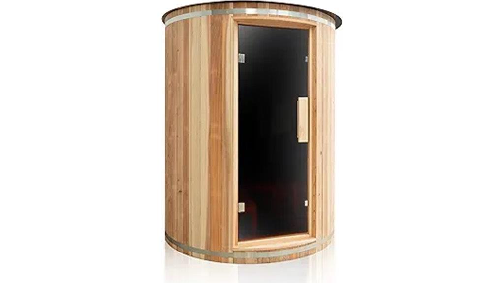 outdoor cedar sauna set