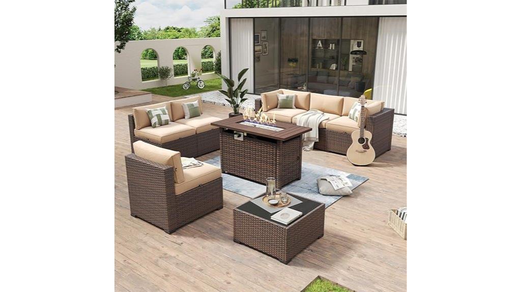outdoor dining with fire pit