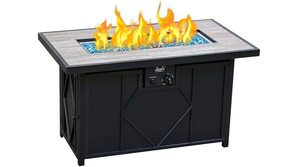 outdoor fire pit table