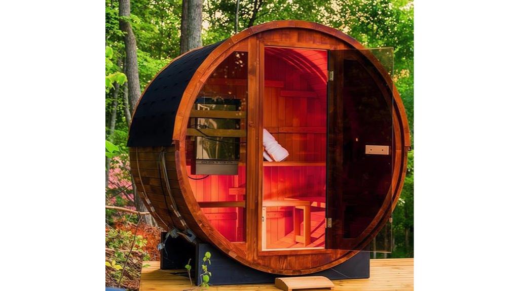 outdoor red cedar sauna
