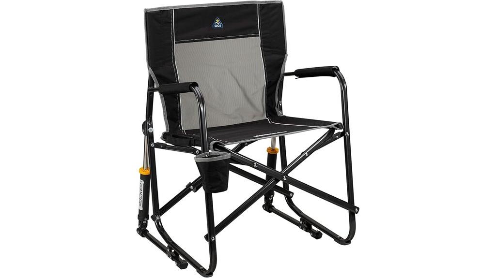 outdoor rocking chair with holder