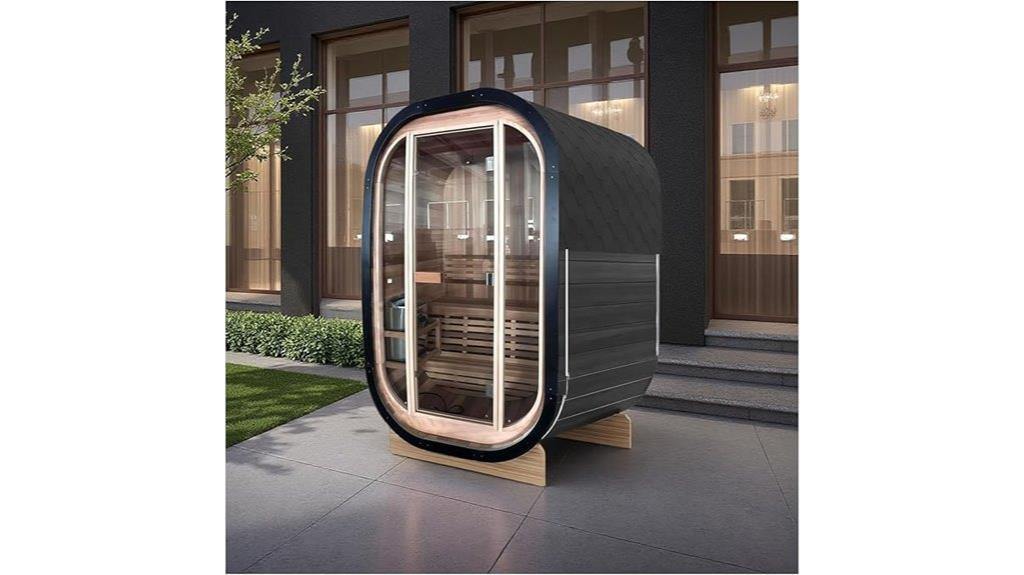 outdoor two person sauna