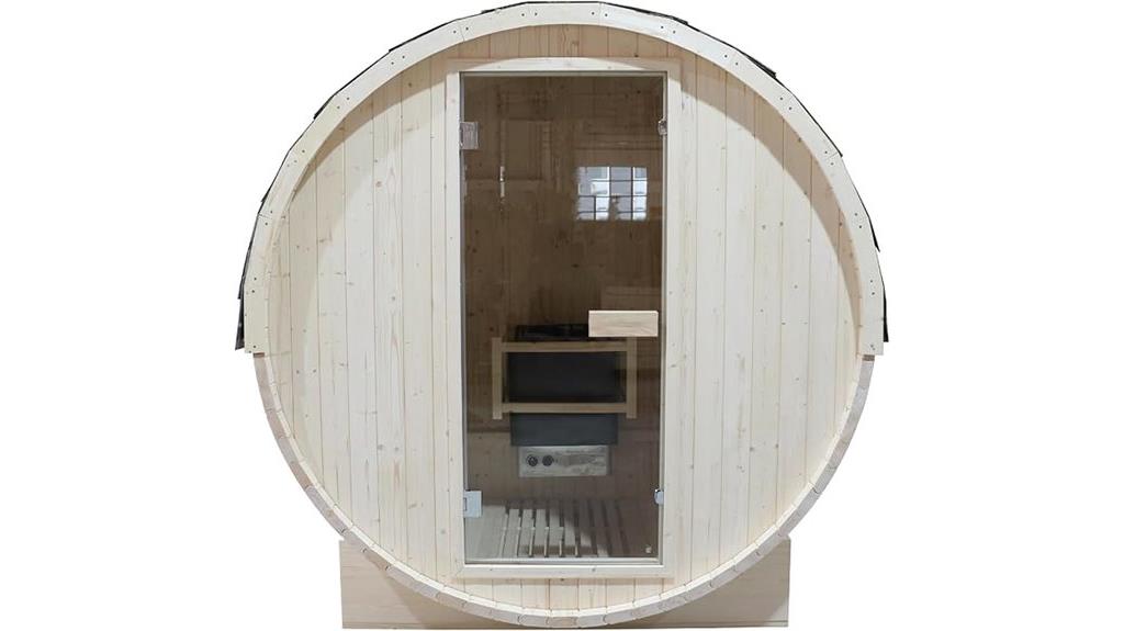 outdoor two person sauna