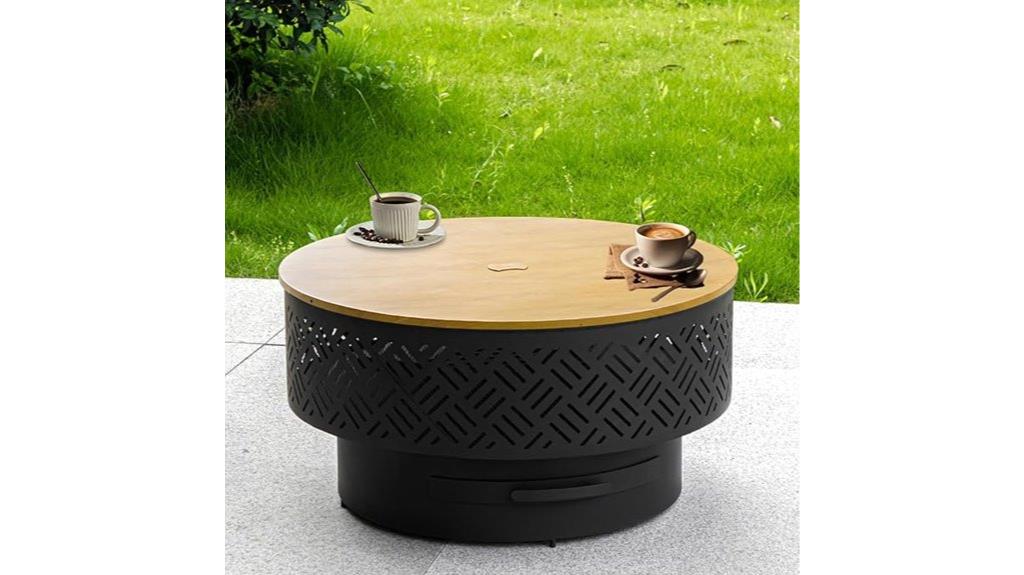 outdoor wood fire pit
