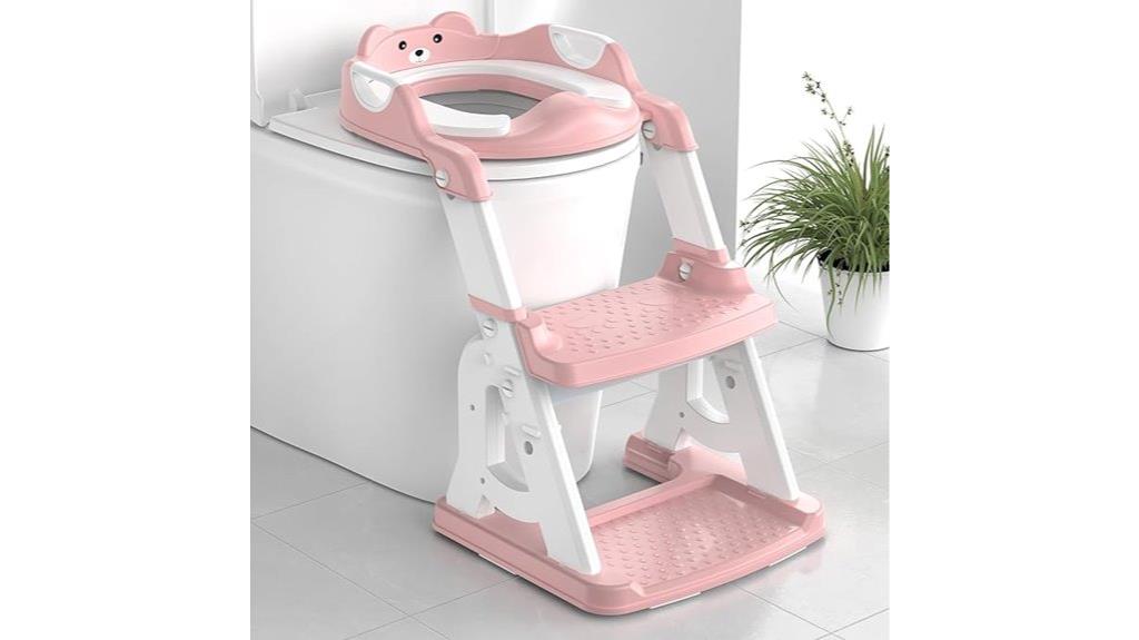 pink 2 in 1 toilet