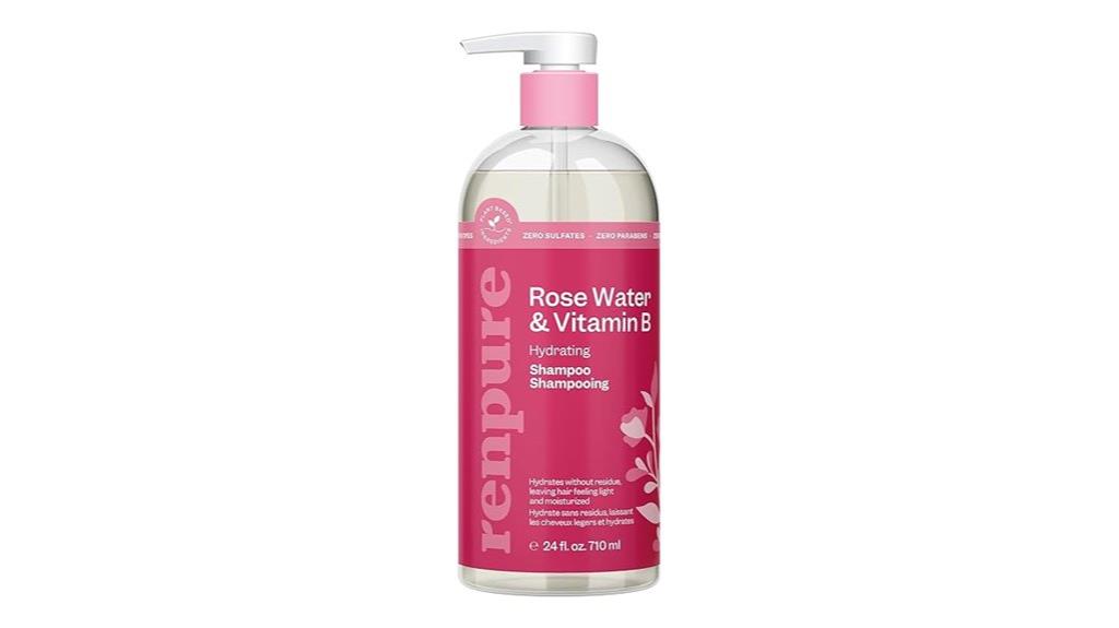 plant based rose hydrating shampoo