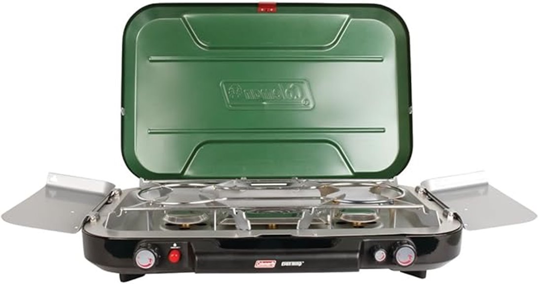portable three burner stove